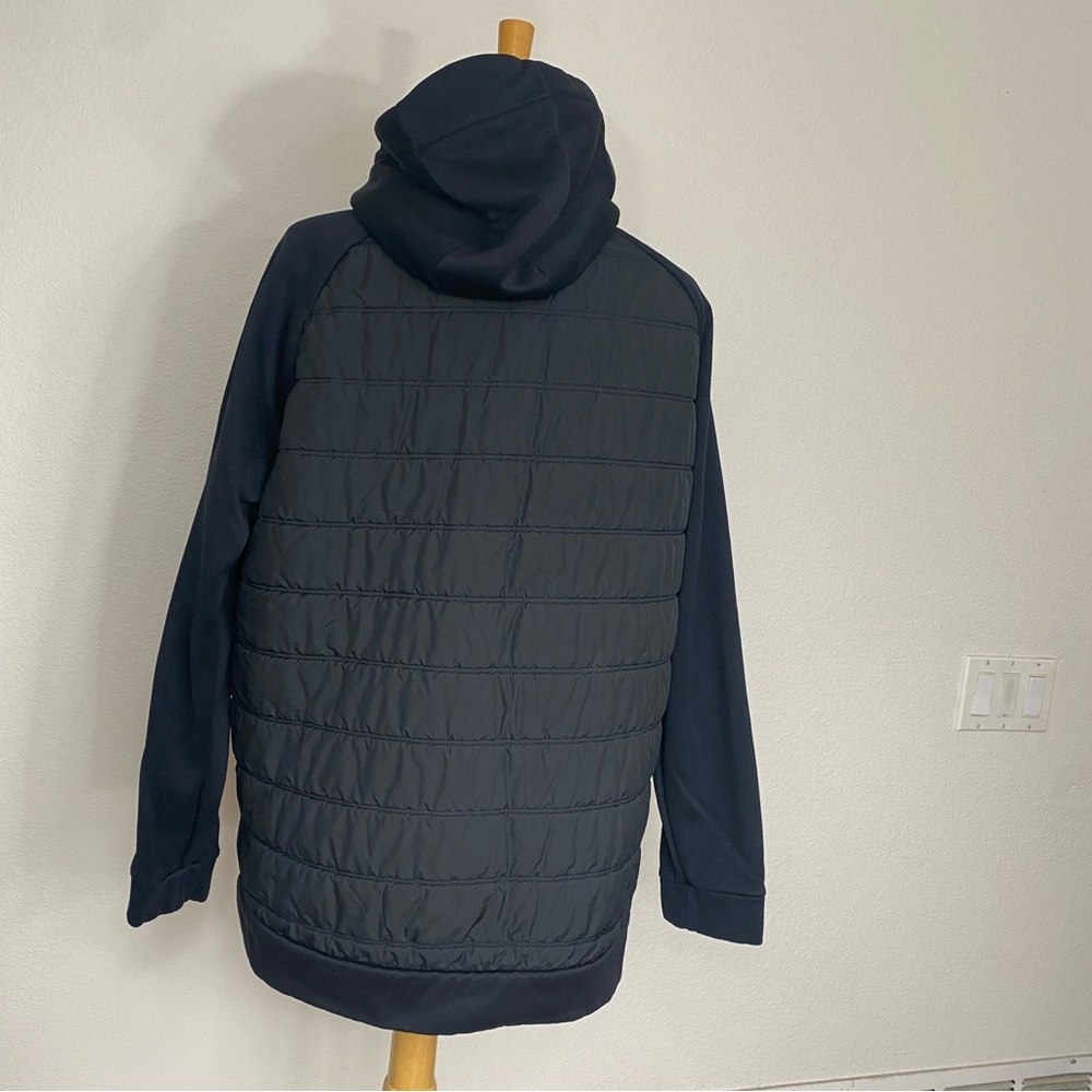 Nike Men's Black Hooded Partial Quilted Puffer Jacket Size Large Outdoor Active - Picture 2 of 16